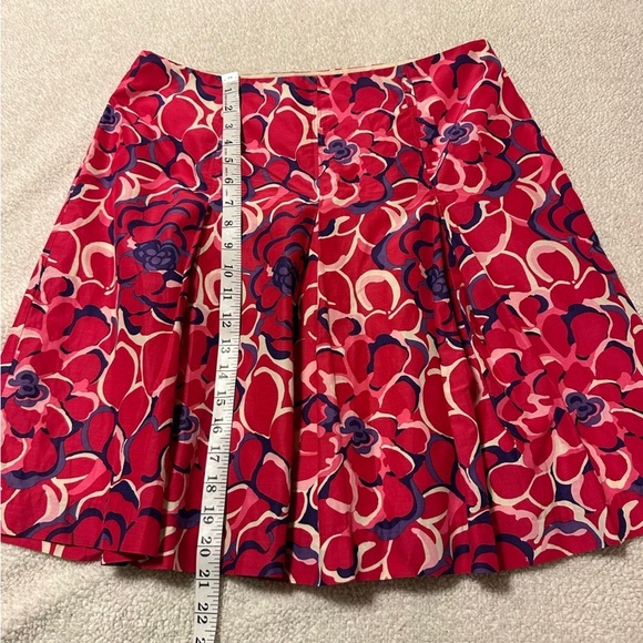 Lilly Pulitzer Silk Festiva Print Pleated Skirt Pink Floral Vintage Vtg - Picture 4 of 10